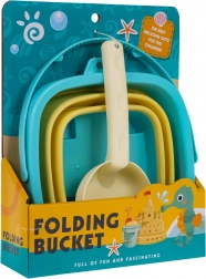 Súprava do piesku so skladacím vedierkom a lopatkou