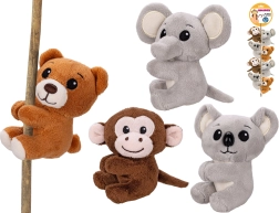 Plyšové safari zvieratko s klipom na šnúrke 8 cm – 1 kus