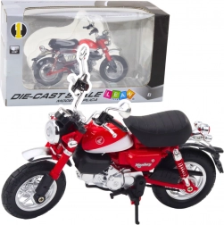 Retro motorka kovová červená 1:12