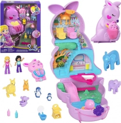 Polly Pocket kabelka s klokanom – skladací herný set s figúrkami