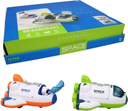 Vesmírna raketa s otváracími dverami na zotrvačník