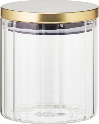 Sklenená dóza na sypké potraviny s viečkom a silikónovým tesnením 650 ml