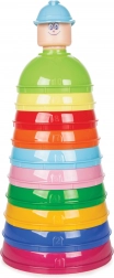 Stavebnica pyramída farebné kalíšky