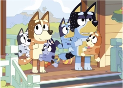 Educa drevené puzzle Bluey 100 dielikov