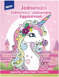 Omaľovánky spojovačky Jednorožci 210 × 276 mm, 32 strán