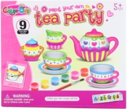 Maľovanie keramickej čajovej súpravy pre deti