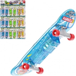 Prstový skateboard so svetlom – sada 18 ks