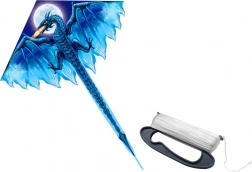 Veľký modrý drak s dlhým chvostom 170 cm x 130 cm