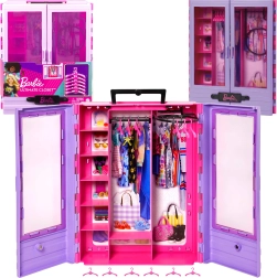 Barbie Fashionistas veľký šatník na oblečenie s vešiakmi