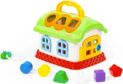 Veselý detský domček – tvarovacia vkladačka s rukoväťou