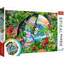 Puzzle špirálové – tropické zvieratá, 1040 dielikov