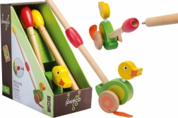 Drevená jazdiaca kačka na tyči JOUECO