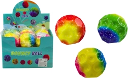 Svietiaca hnietacia loptička s jamkami 9,5 cm v farbe