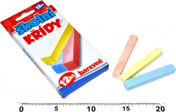 Farebné školské kriedy 12 ks