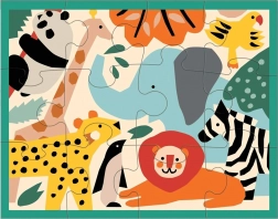 Mudpuppy puzzle zvieratká v zoo 12 dielikov