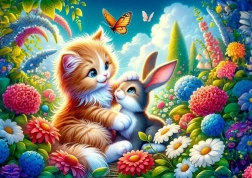 Puzzle Bráško Zajačik 25 Dielov