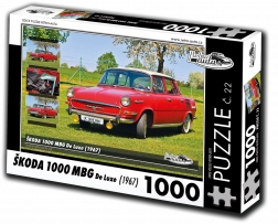puzzle retro-autá ŠKODA 1000 MBG De Luxe 1000 dielikov