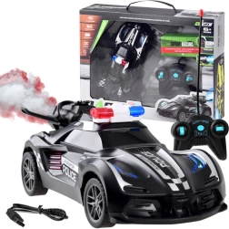 Zásahové policajné auto na diaľkové ovládanie s dymovým efektom