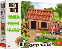 Trefl Brick Trick eco chata – stavebnica z pravých mini tehál (85 dielov)
