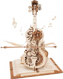 ROBOTIME čarovné violončelo – 3D drevené mechanické puzzle a hracia skrinka