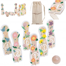 Drevené kolky pre deti 6 ks s loptičkou CLASSIC WORLD