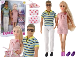 Tehotná bábika DEFA LUCY – rodinný set s bábätkom a partnerom