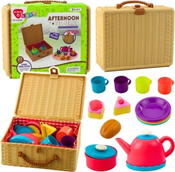 Detská čajová sada v košíku, 23 dielov