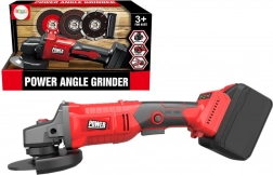 Detská červená akumulátorová brúska s vymeniteľnými kotúčmi