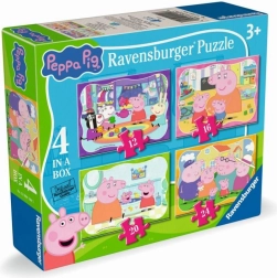 Puzzle 4v1 Prasiatko Peppa