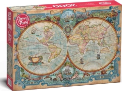 Puzzle CHERRY PAZZI mapa sveta veľkých objavov 2000 dielikov