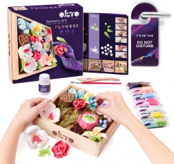 Výtvarná sada DIY kvety s dreveným rámom