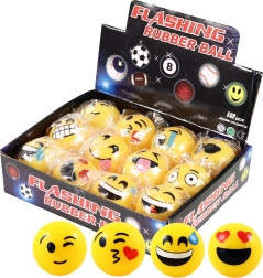 Svietiaca gumená skákacia loptička 5.2 cm