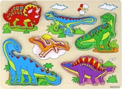 Drevené 3D Puzzle Pre Deti Logická Hra Dinosaury