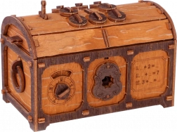 Escape Room Truhlica s Pokladom drevené 3D puzzle
