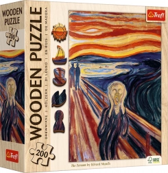 Drevené obojstranné puzzle TREFL – EDVARD MUNCH: Výkrik, 200 dielikov