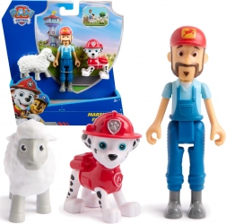 Paw Patrol figúrky Marshall, farmár Al a ovečka – sada na kreatívnu hru