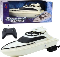 Diaľkovo ovládaný motorový čln RC Speed Boat Storm čiernobiely