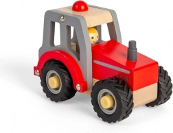 Drevený traktor Bigjigs Toys červený