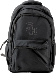 Školský batoh s dvoma komorami čierny 38 cm 20L