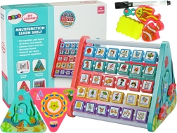 Vzdelávacia polička pre deti s počítadlom a tvarmi