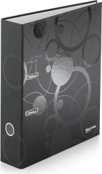 Zakladač A4 s pákovým mechanizmom 7 cm Black and White, čierny