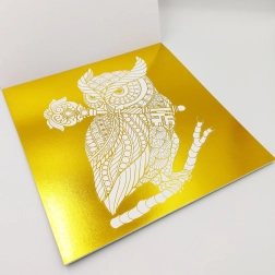 Kniha omaľovánok s metalickými motívmi zlatá/strieborná