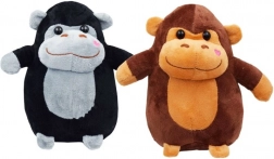 Plyšová gorila Afro 20 cm – hnedá alebo čierna