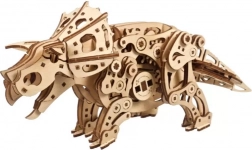 Ugears drevené mechanické 3D puzzle TRICERATOPS s pohonom