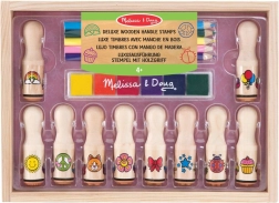 Melissa & Doug deluxe sada drevených pečiatok pre deti