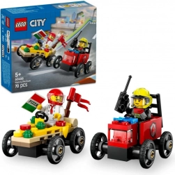 Lego City pretekárske autá: pizza vs. hasičské auto