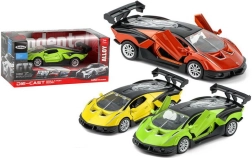 Kovové závodné autíčko na spätný ťah 12 cm