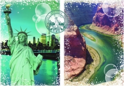 Puzzle Cesta okolo sveta: Spojené štáty Americké 2000 dielikov