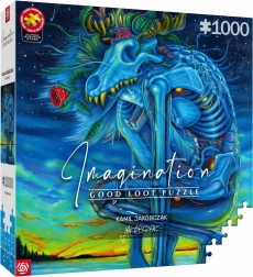 Puzzle Imagination: Kamil Jakóbczak – biely vlk 1000 dielikov