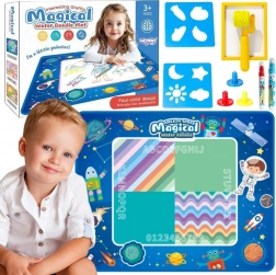 Woopie vodná kresliaca podložka XXL 100 × 80 cm – vesmír, modrá